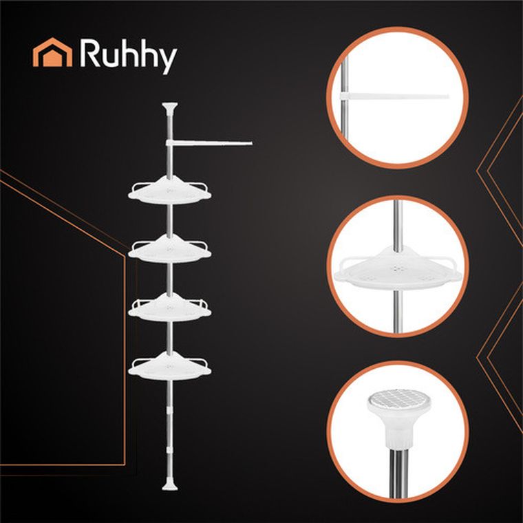 Ruhhy, półka prysznicowa, narożna, 26639