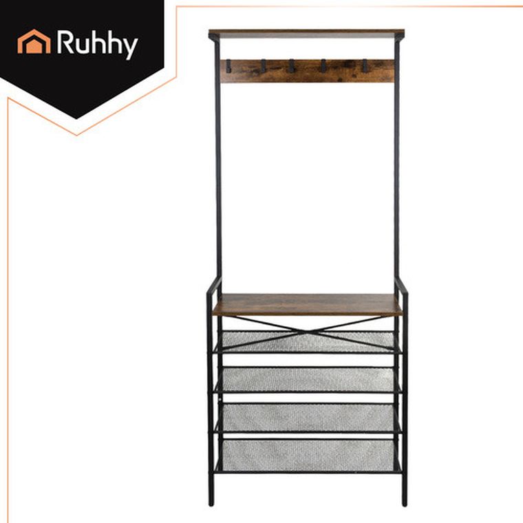 Ruhhy, regał stojący z wieszakiem, 189 cm