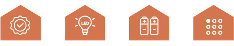 Ruhhy, świeczka, wkład LED, 12,5-5 cm, 1 szt.