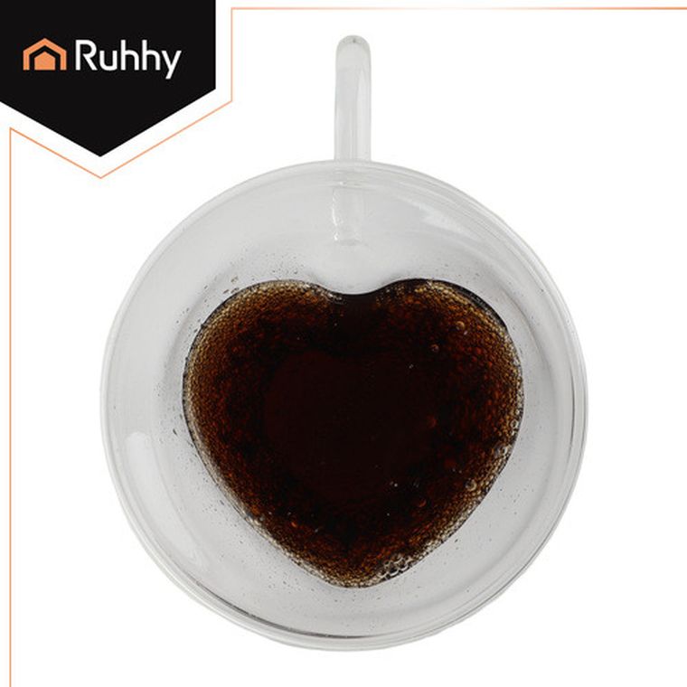 Ruhhy, szklanka termiczna, serce, 240 ml, 26906