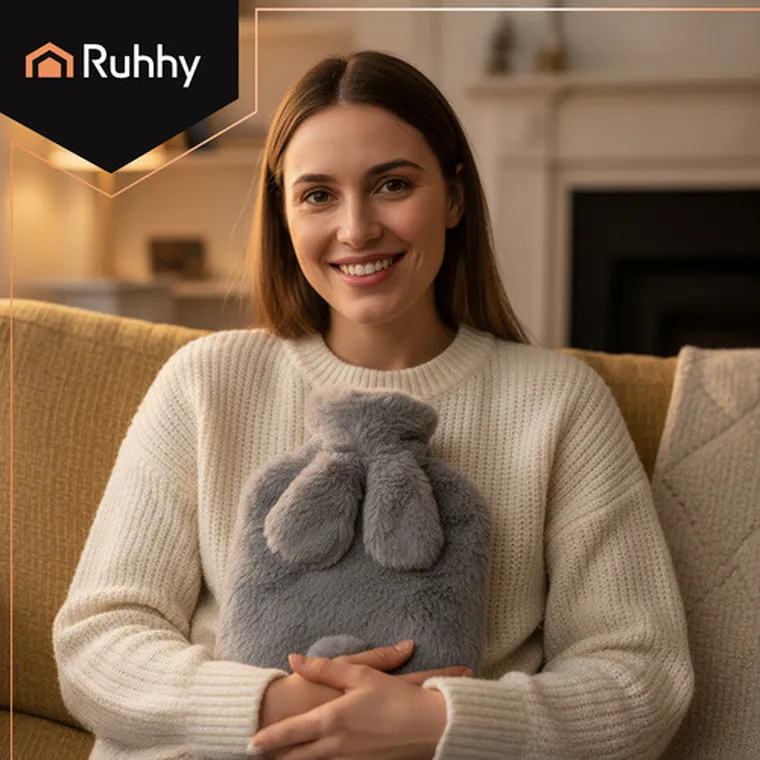 Ruhhy, termofor gumowy w pokrowcu, 1,8l