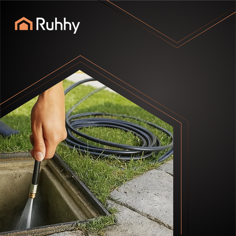 Ruhhy, wąż do czyszczenia rur z adapterem, 20m