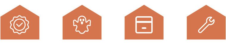 Ruhhy, wiszące duchy, dekoracja, 3 szt.