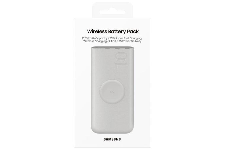 Samsung, powerbank, 10Ah, Wireless Battery Pack (SFC 25W), beżowy