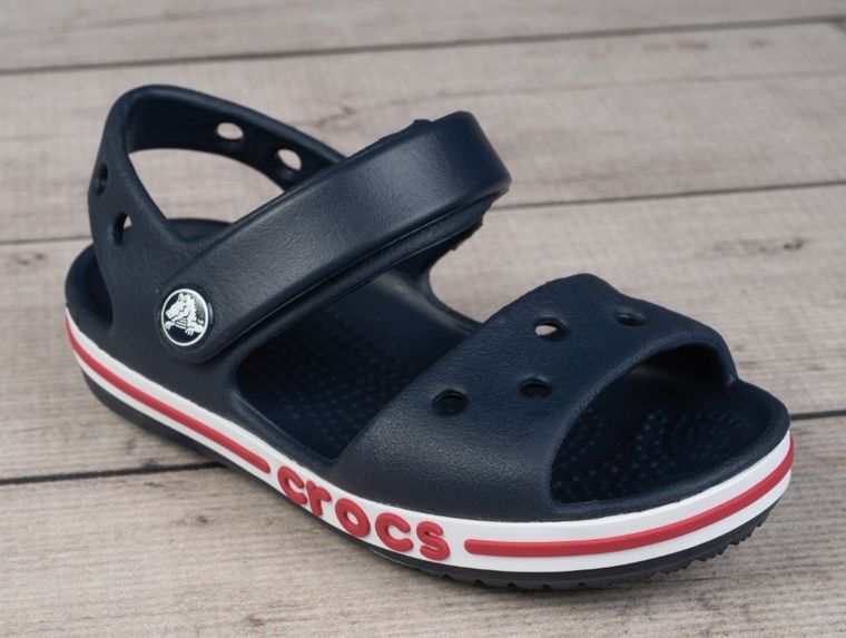 Sandały chłopięce, granatowe, Crocs Byaband