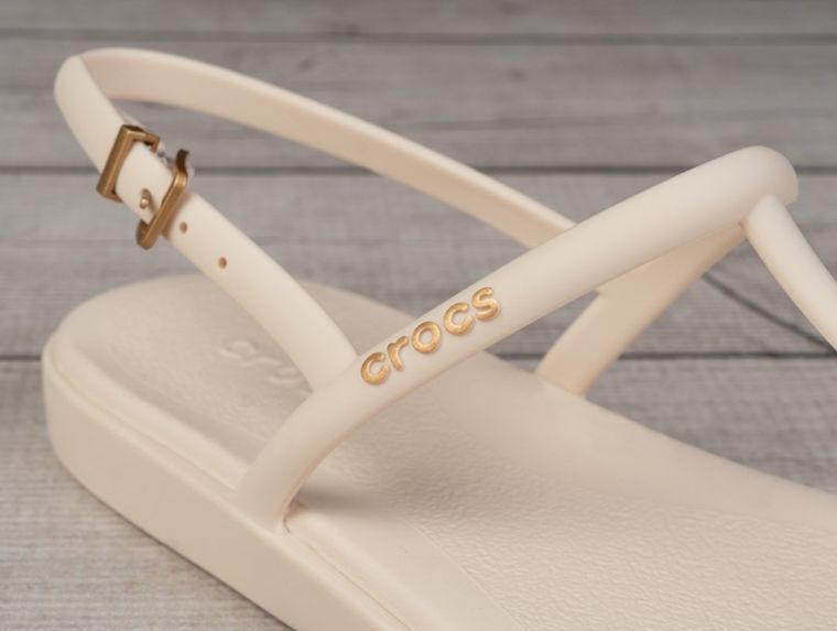 Sandały damskie, beżowe, Crocs Miami Thong Flip