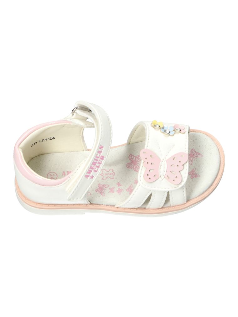Sandały dziewczęce, białe, American Club