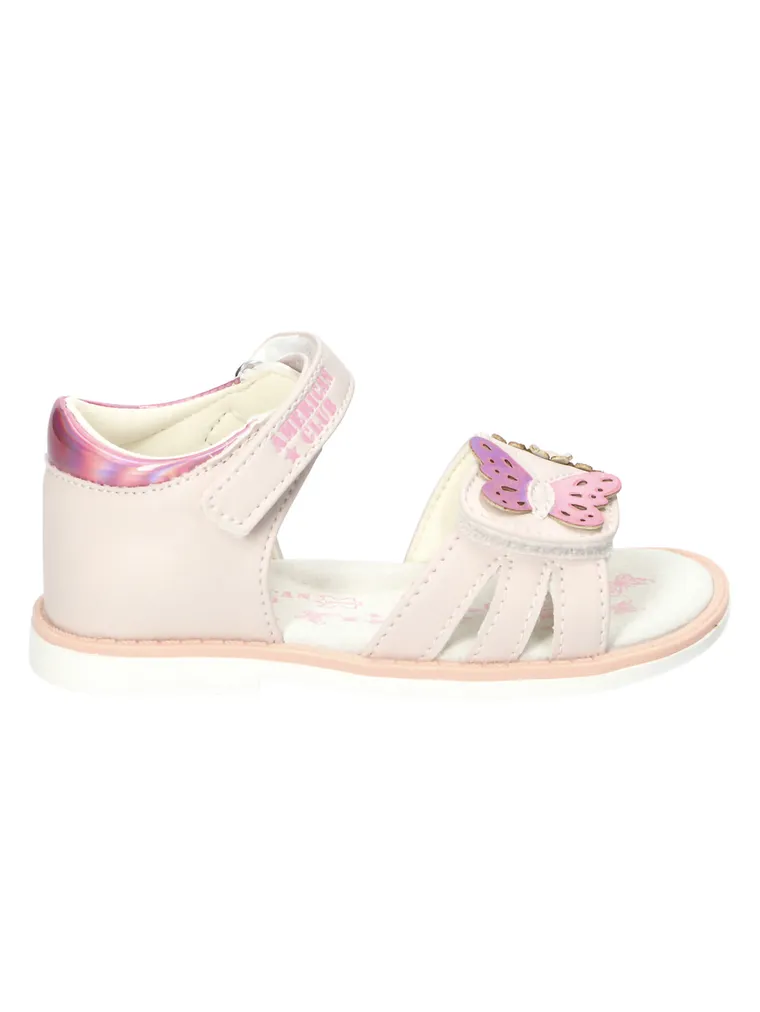 Sandały dziewczęce, różowe, American Club