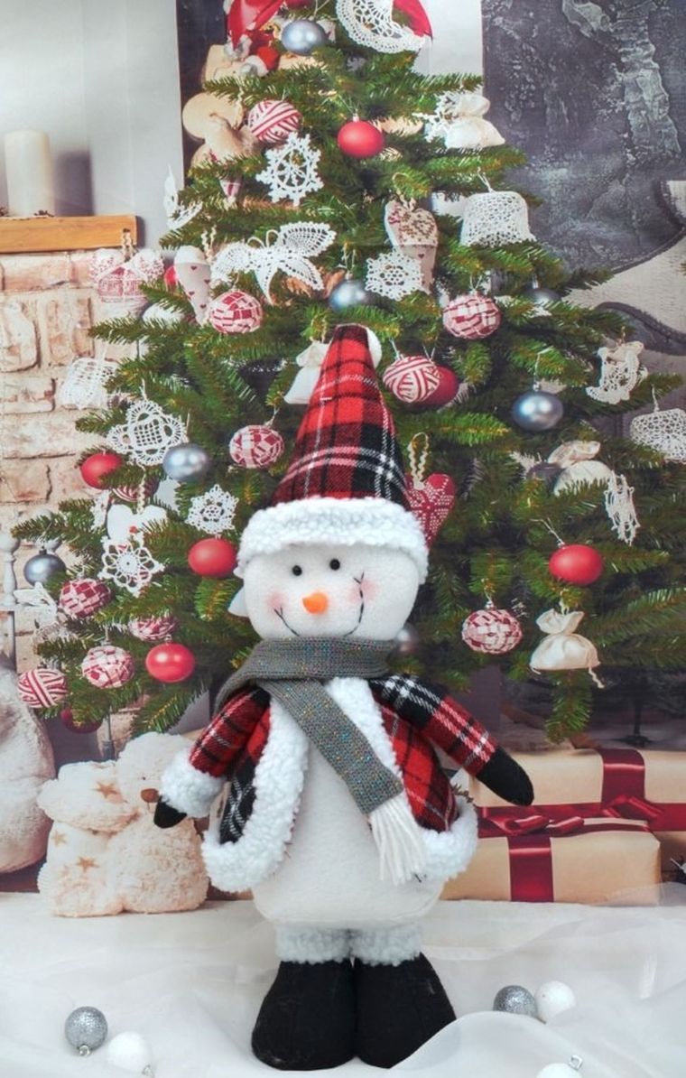 Saska Garden, bałwanek dekoracyjny, czerwony, 50 cm