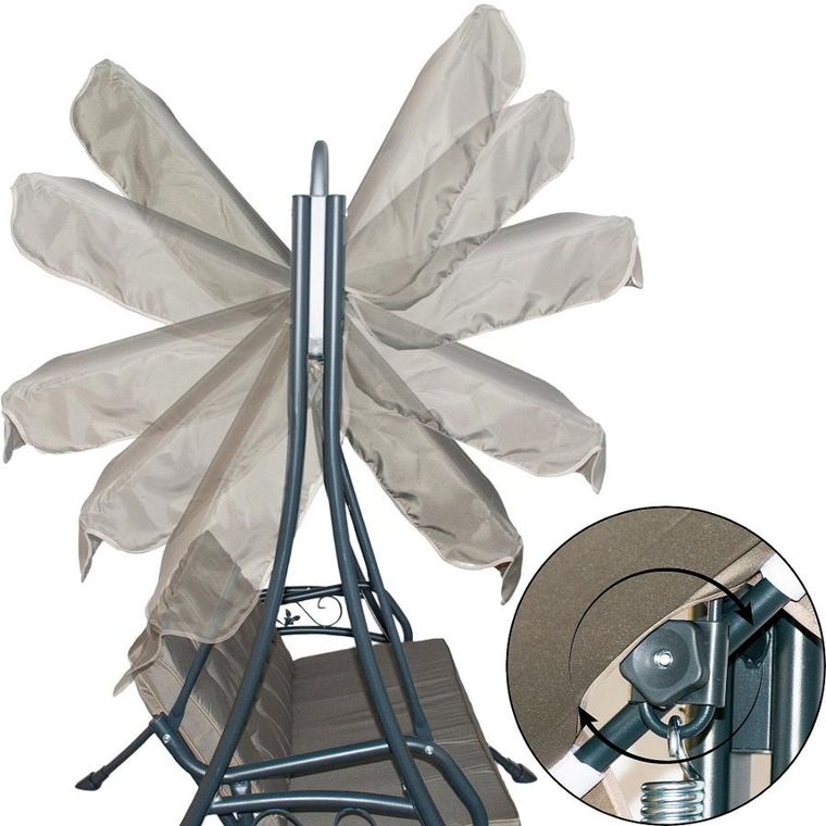 Saska Garden, huśtawka ogrodowa, 3-osobowa