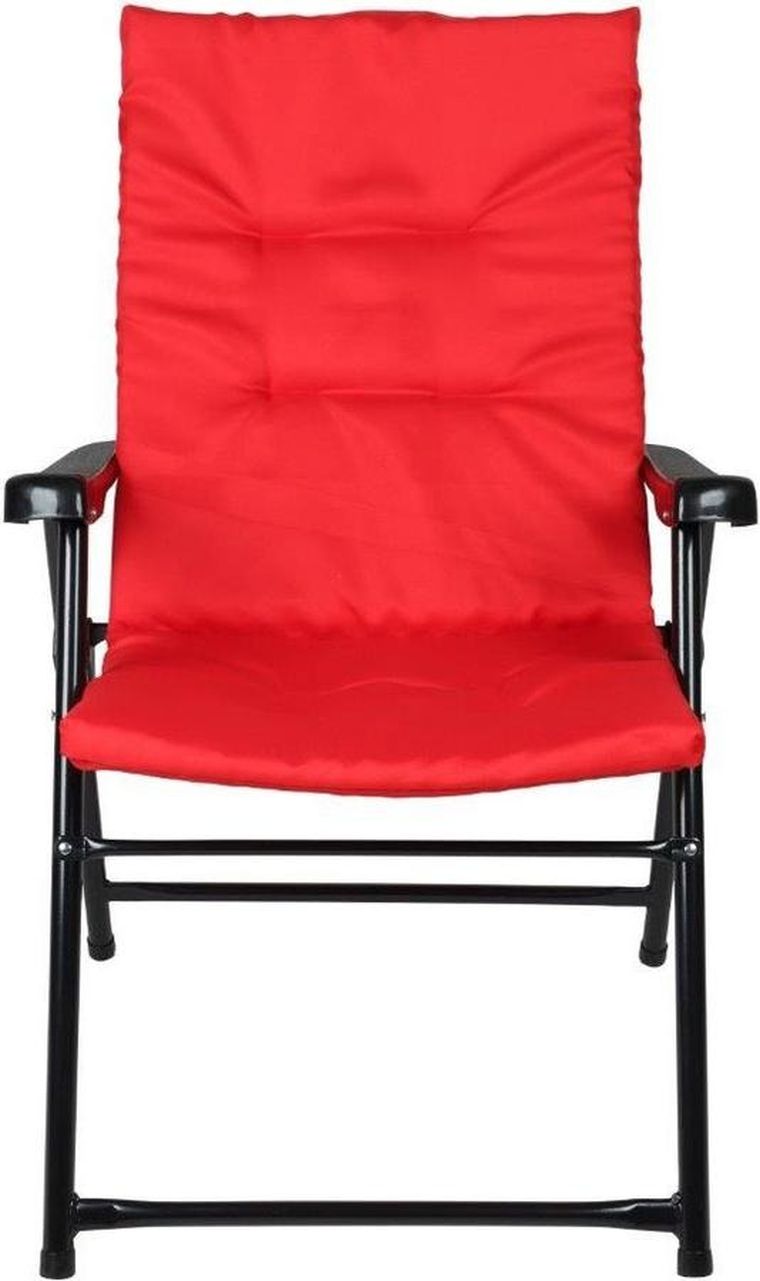 Saska Garden, krzesło ogrodowe, składane, czerwone, 59-66-45/90 cm