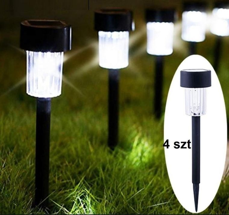Saska Garden, lampa solarna plastikowa LED, 4,5-31 cm, 4 szt.