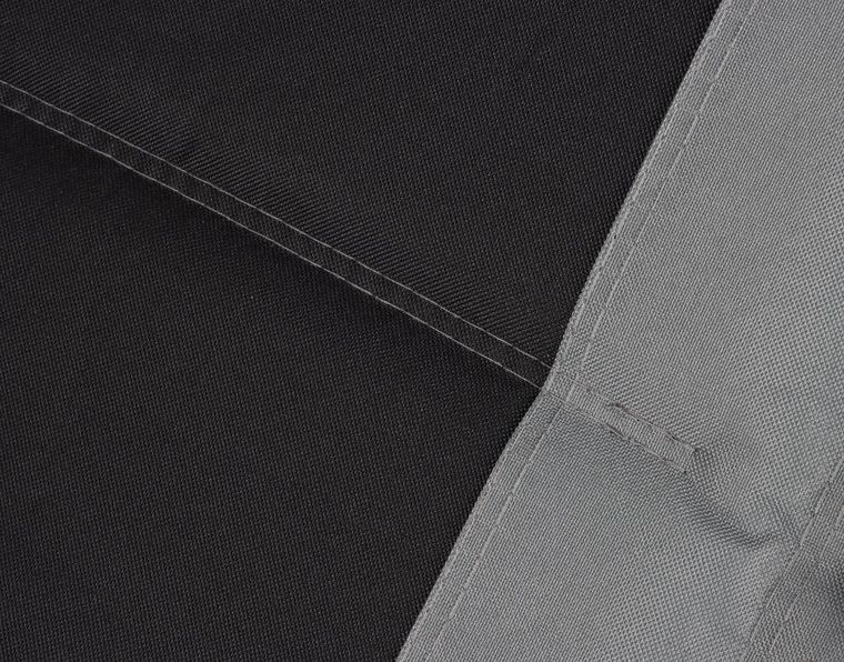 Saska Garden, składany leżak ogrodowy, czarno-szary, 162-52/65-110 cm