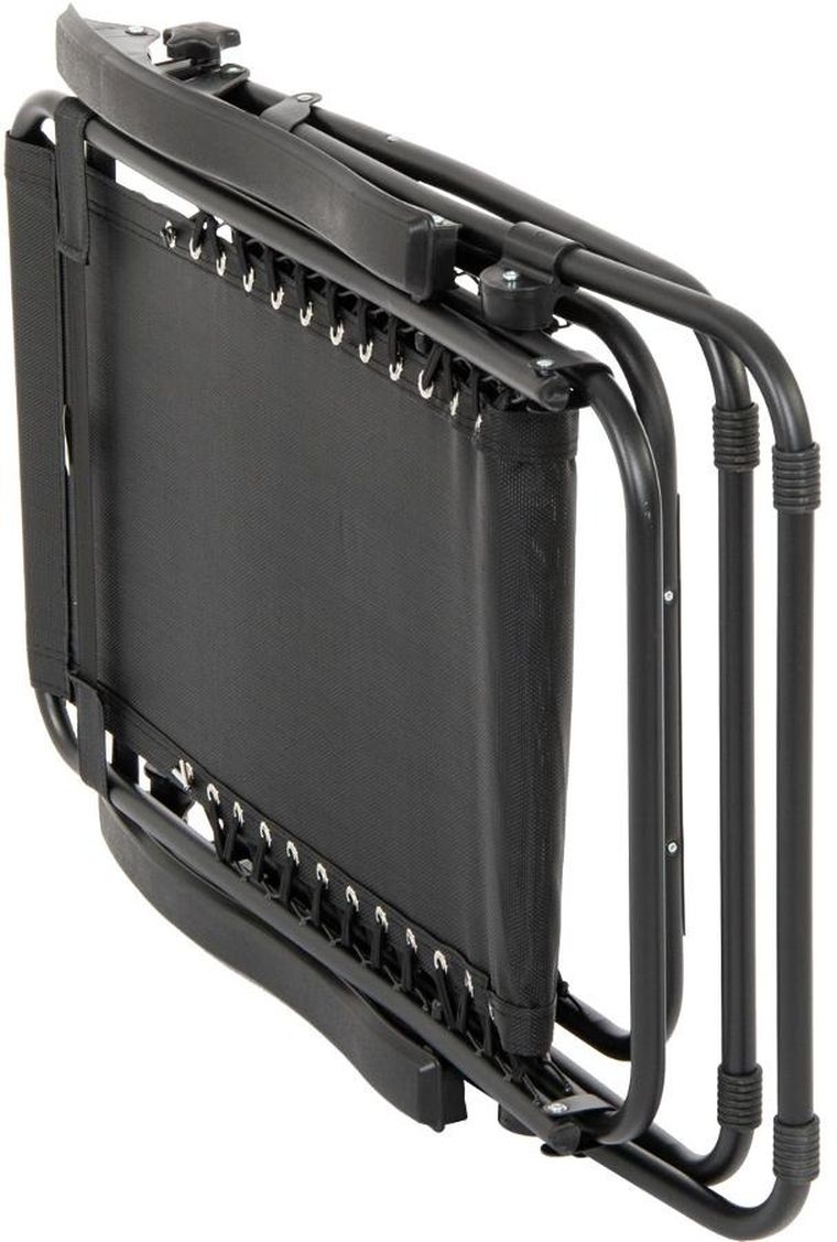 Saska Garden, składany leżak ogrodowy, czarny, 175-52/65-107 cm