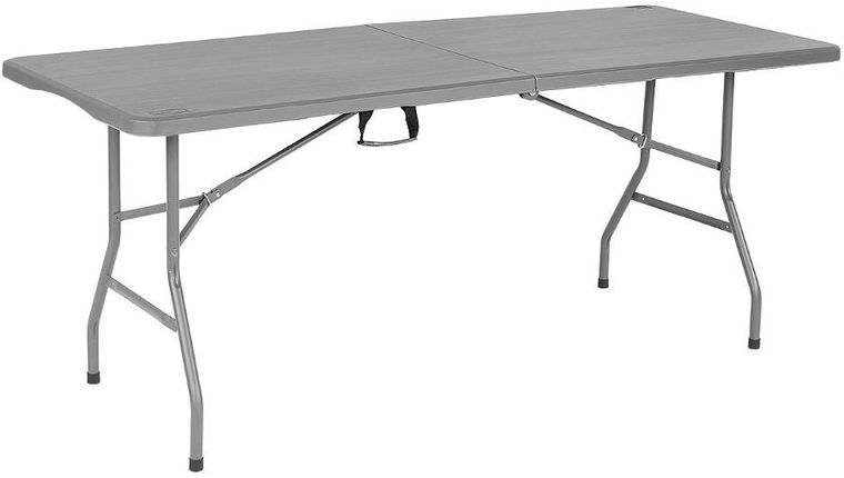 Saska Garden, stół cateringowy, składany w walizkę, szary, 180-70 cm, 100 kg