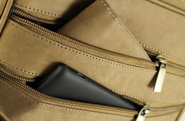 Saszetka do ręki, brązowa, skórzana, Always Wild