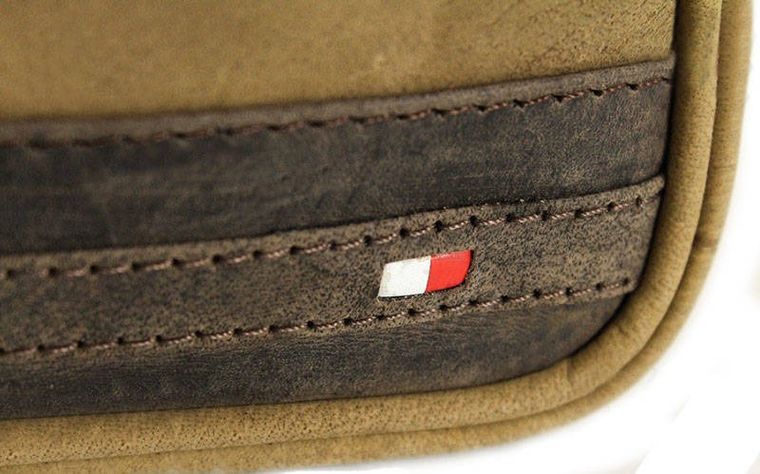 Saszetka męska z nubukowej skóry, ze smyczką, Always Wild