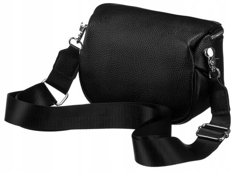 Saszetka na biodro, nerka, czarna, skóra ekologiczna, Rovicky