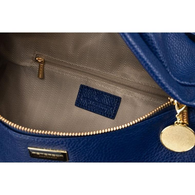 Saszetka na biodro, nerka, granatowa, Peterson