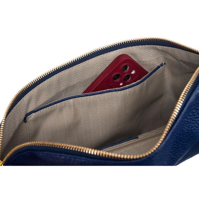 Saszetka na biodro, nerka, granatowa, Peterson