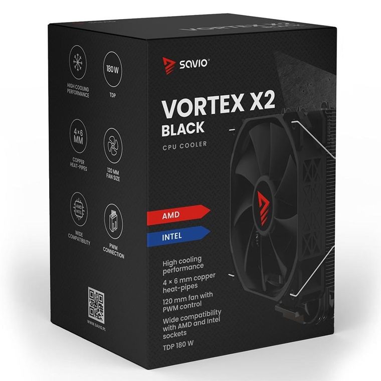 Savio, chłodzenie, CPU VORTEX X2 BLACK