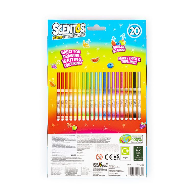Scentos, pachnące flamastry, 20 kolorów