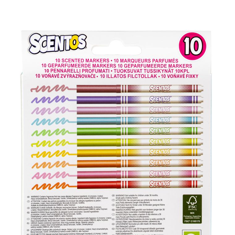 Scentos, pachnące flamastry, pastelowe, 10 kolorów
