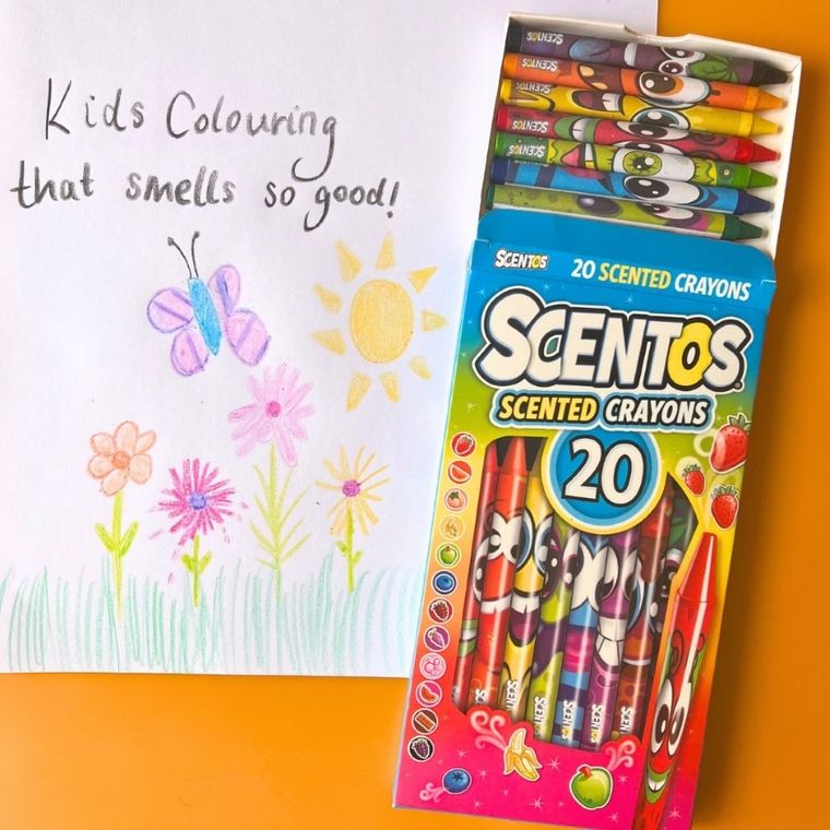 Scentos, pachnące kredki świecowe, 20 kolorów