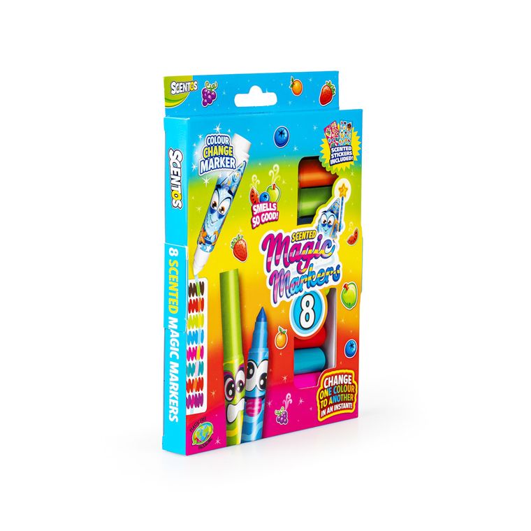 Scentos, pachnące markery, magiczne, 8 kolorów