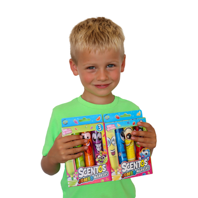Scentos, pachnące markery, śmieszne minki, 3 kolory