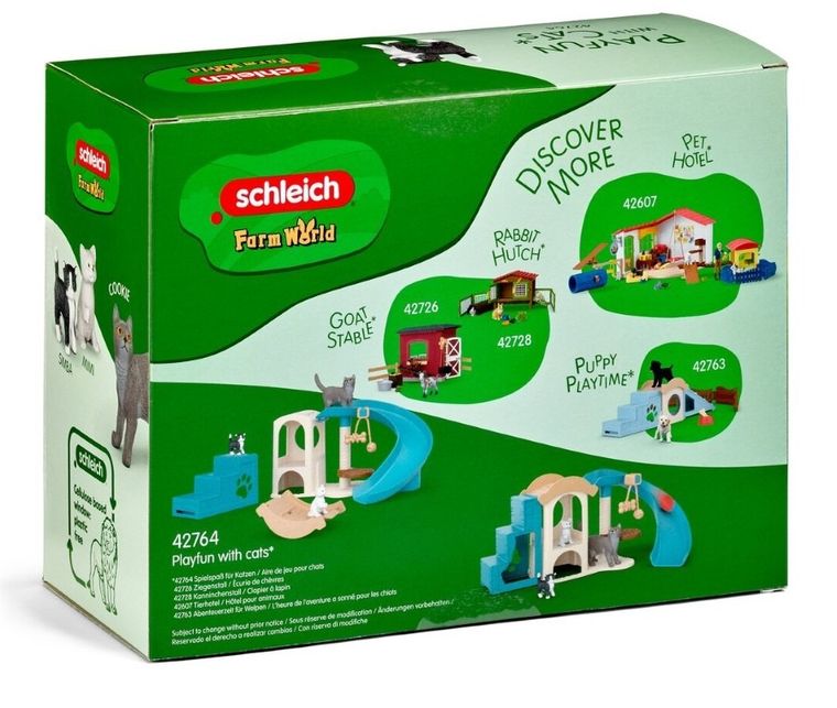 Schleich, Farm World, Plac zabaw dla kotów, zestaw, 42764