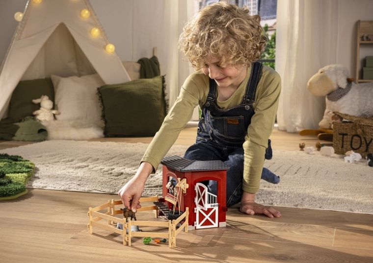 Schleich, Farm World, Zagroda dla kóz, zestaw, 42726