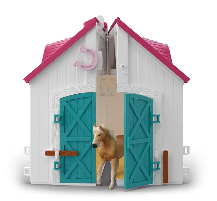 Schleich, Horse Club, Mała Podkowa, Otwarta stajnia, zestaw, 42703
