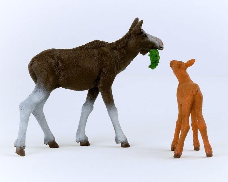 Schleich, Wild Life, Rodzina łosi, zestaw, 42629