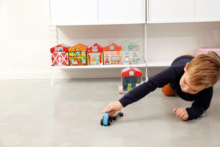 Scratch, domek z figurkami, garaż