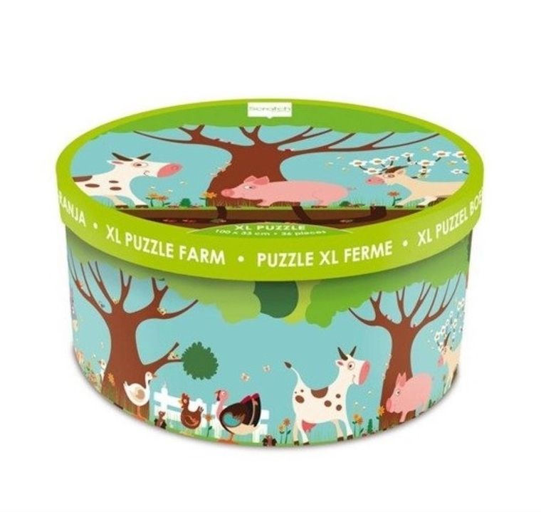 Scratch, Farma, puzzle podłogowe, 36 elementów