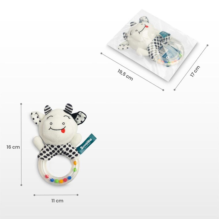 Sensillo, Black&White, miękka grzechotka, lew