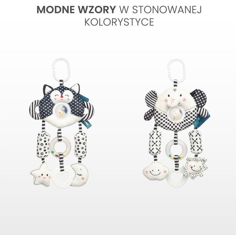 Sensillo, Black&White, zabawka podróżna, kotek