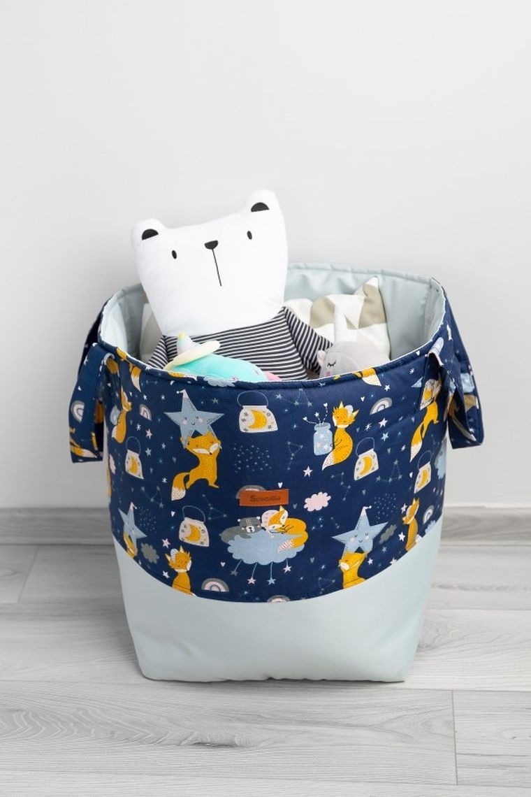 Sensillo, Liski, kosz na zabawki, medium, granat