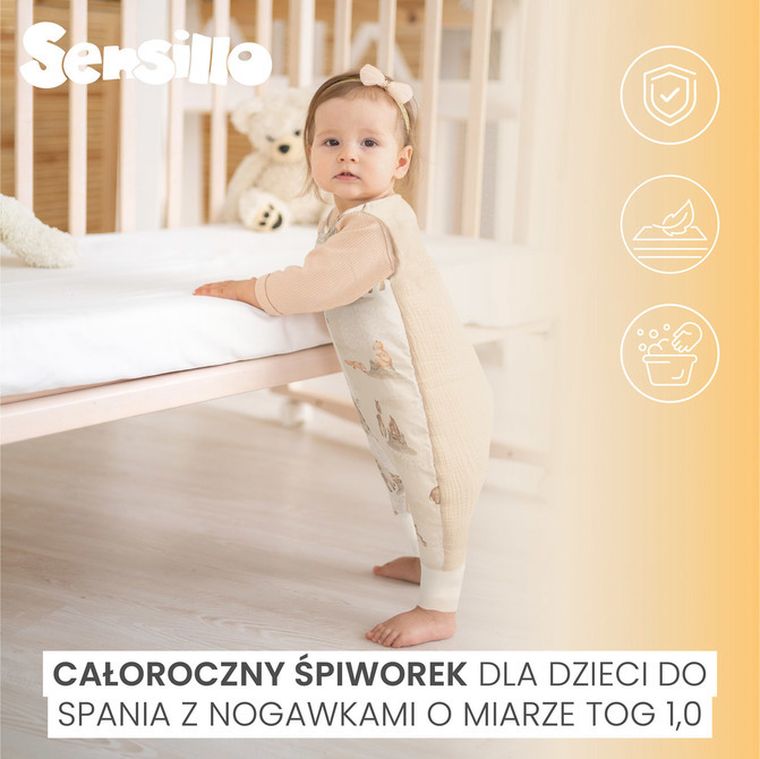 Sensillo, Smoki, śpiworek do spania, TOG 1.0, jeans, rozmiar XL