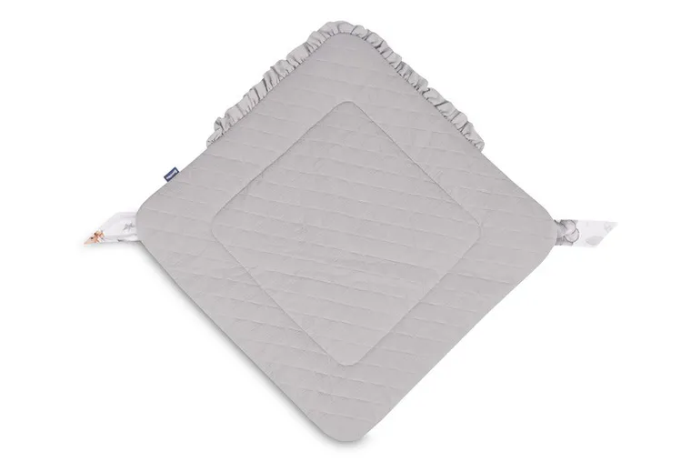 Sensillo, Teddy, rożek niemowlęcy, muślinowy, szary 75-75 cm