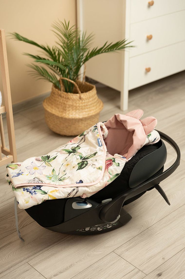 Sensillo, Velvet XL, otulacz do fotelika, magnolia różowy