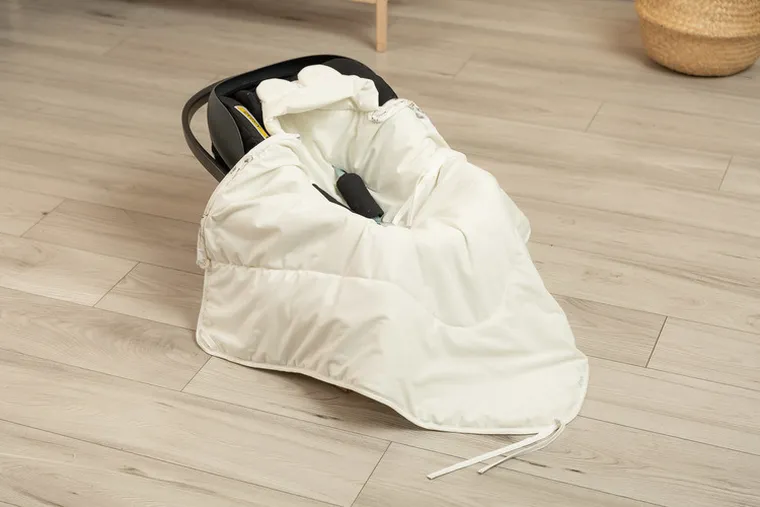 Sensillo, Velvet XL, otulacz do fotelika, oliwka kremowy