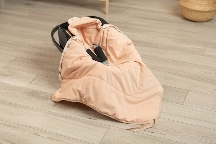 Sensillo, Velvet XL, otulacz do fotelika, piknik brzoskwiniowy