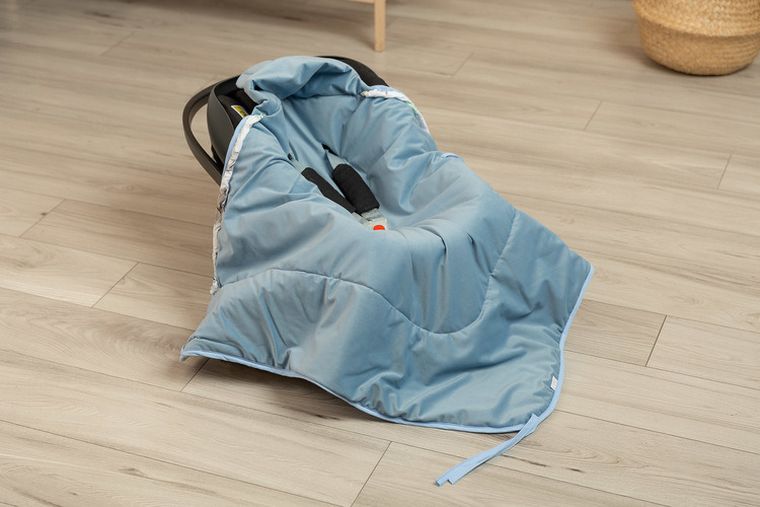 Sensillo, Velvet XL, otulacz do fotelika, spacer niebieski