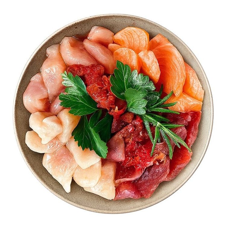 Shelma, łosoś, dorsz, wołowina, kurczak, mokra karma dla kotów, 85g, 4 szt.