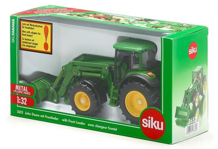 Siku, Traktor John Deere z przednią ładowarką, model pojazdu, 3652