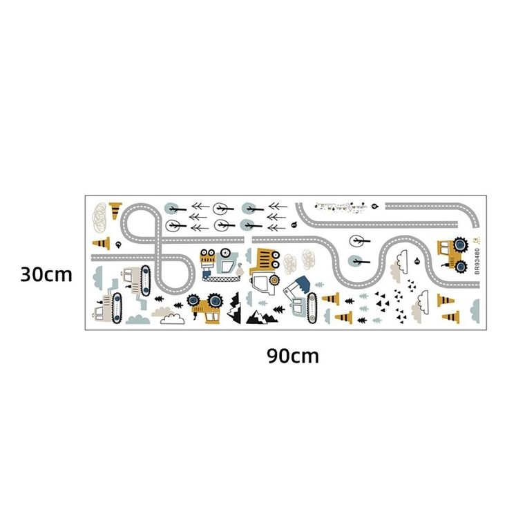 Sipo, naklejki na ścianę do pokoju dziecięcego, Traktory i ulica
