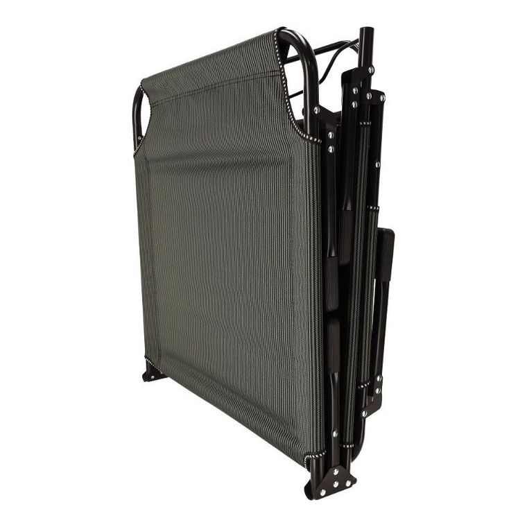 Składane łóżko turystyczne, czarne