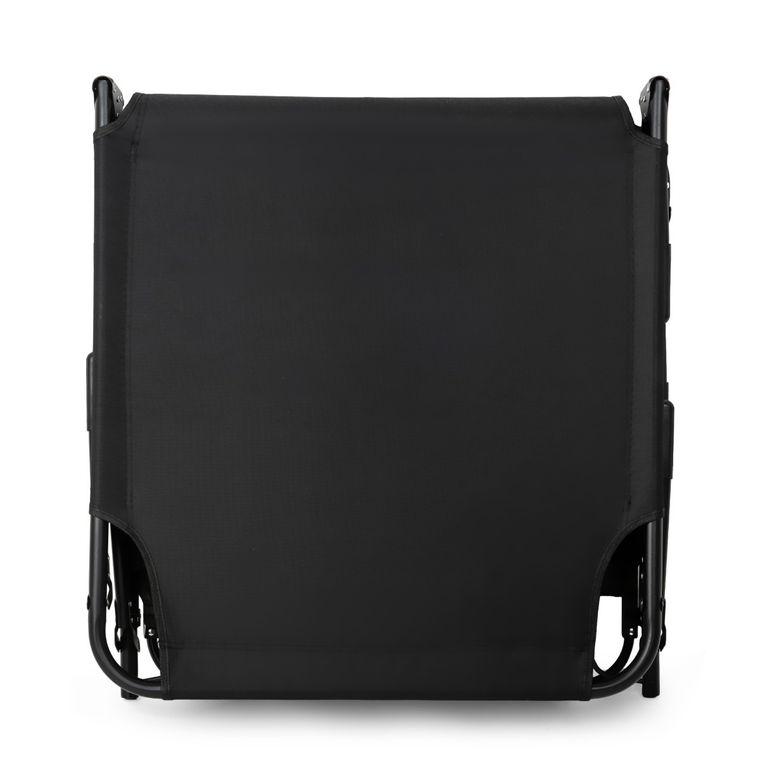 Składane łóżko turystyczne z materacem, czarne, 68-200 cm